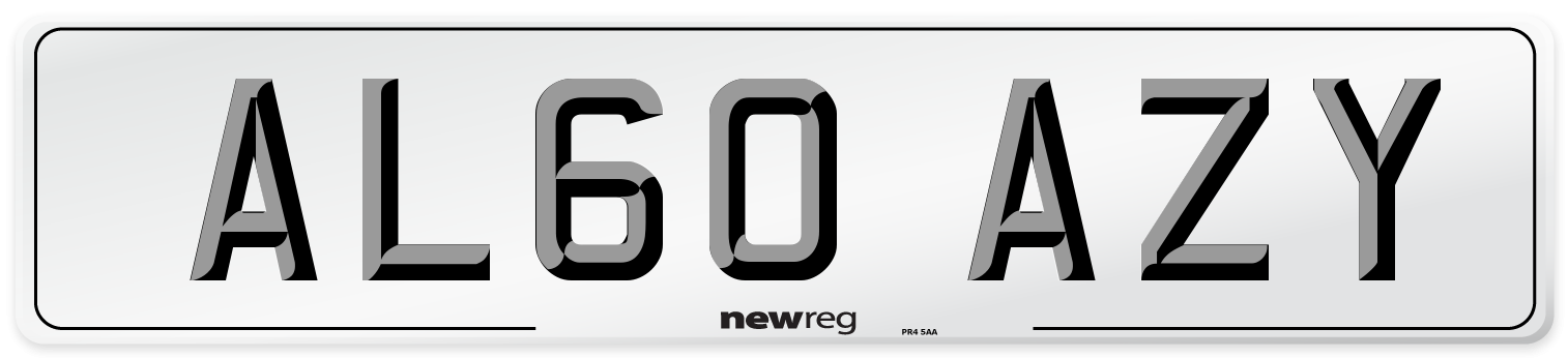 AL60 AZY Number Plate from New Reg
